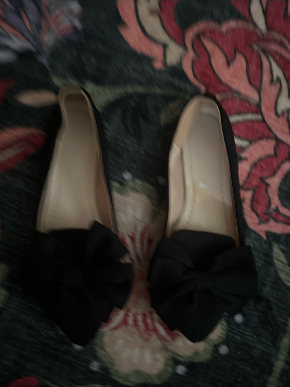 4/$20 💫 
SHEIN Black Bow Pointed Toe Ballet Flats Size 7 Slip-On Shoes - Picture 3 of 11
